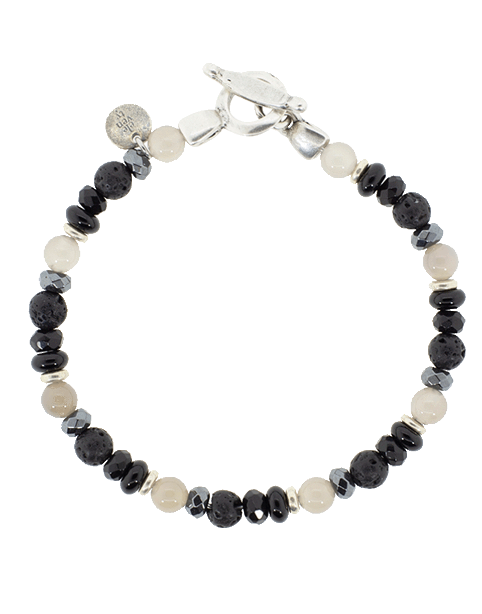 ELEVENTY-Mixed Stone Bracelet-BLACK