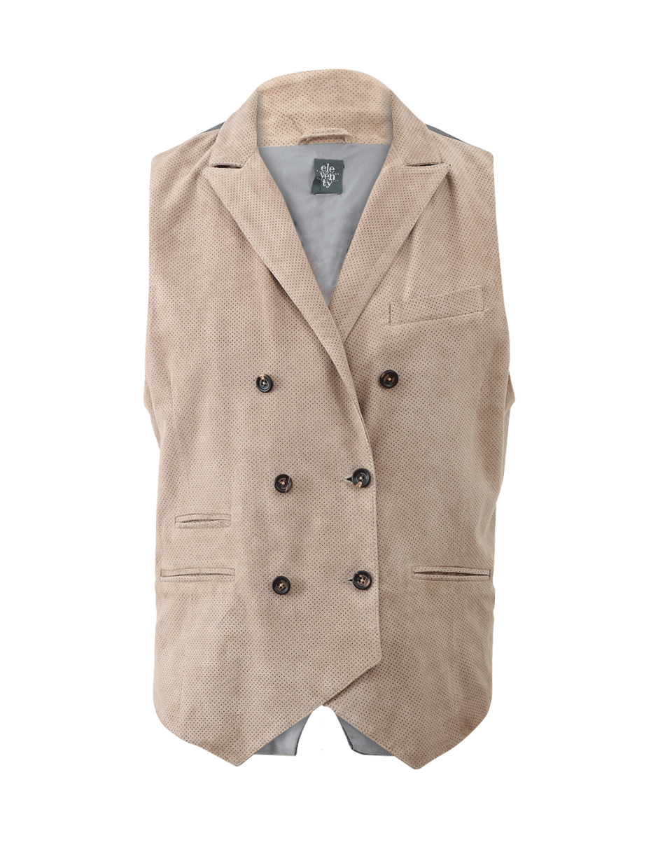 ELEVENTY-Perforated Suede Suit Vest-