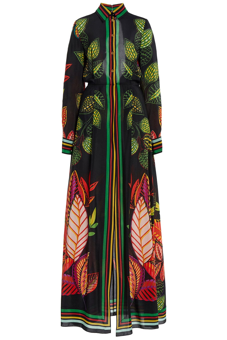 ELIE SAAB-Printed Georgette Maxi Dress-