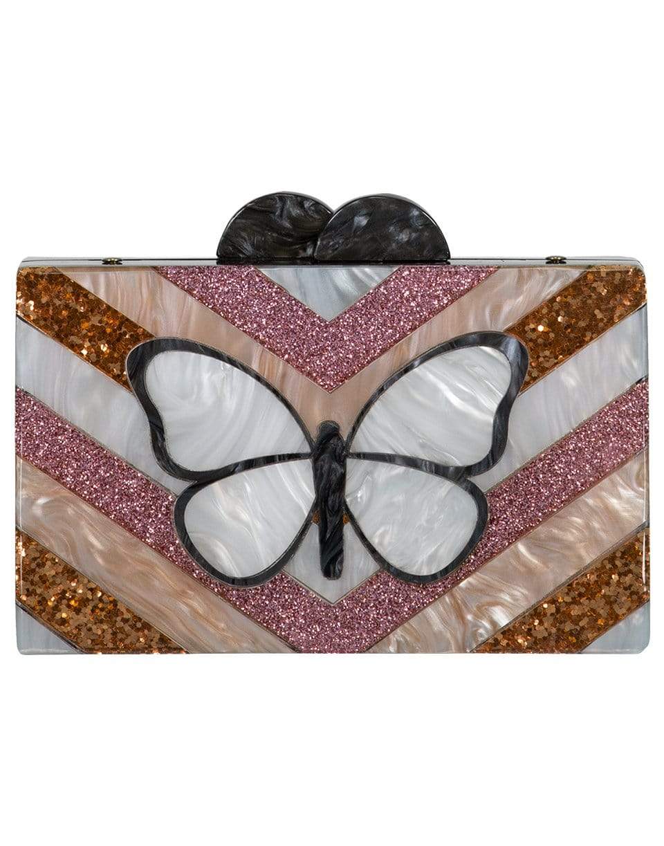 ELIZABETH SUTTON-Butterfly Glitter Clutch-PINK