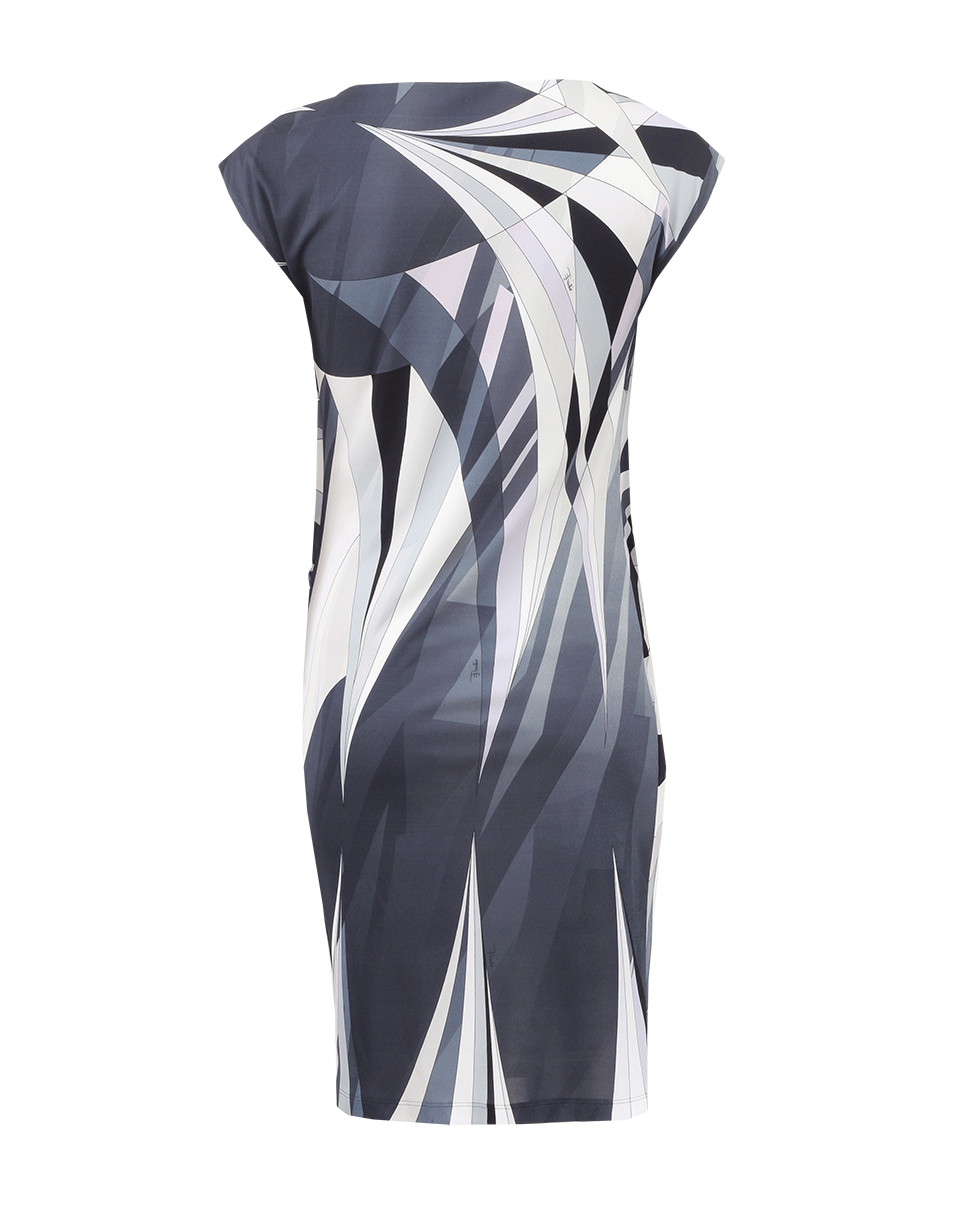 EMILIO PUCCI-Side Ruched Printed Dress-