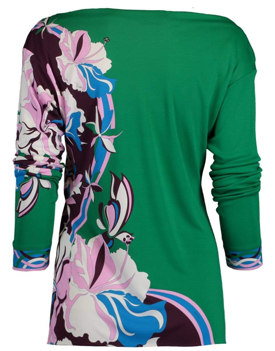EMILIO PUCCI-Fitted Boatneck Top-