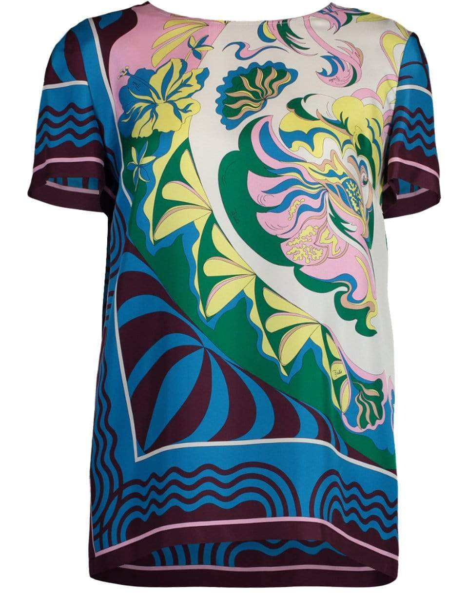 Short Sleeve Printed Boxy Top CLOTHINGTOPMISC EMILIO PUCCI   