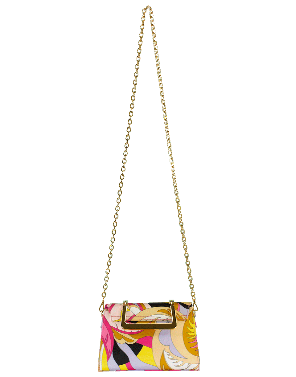 EMILIO PUCCI-Printed Pouchette Chain Bag-PINK