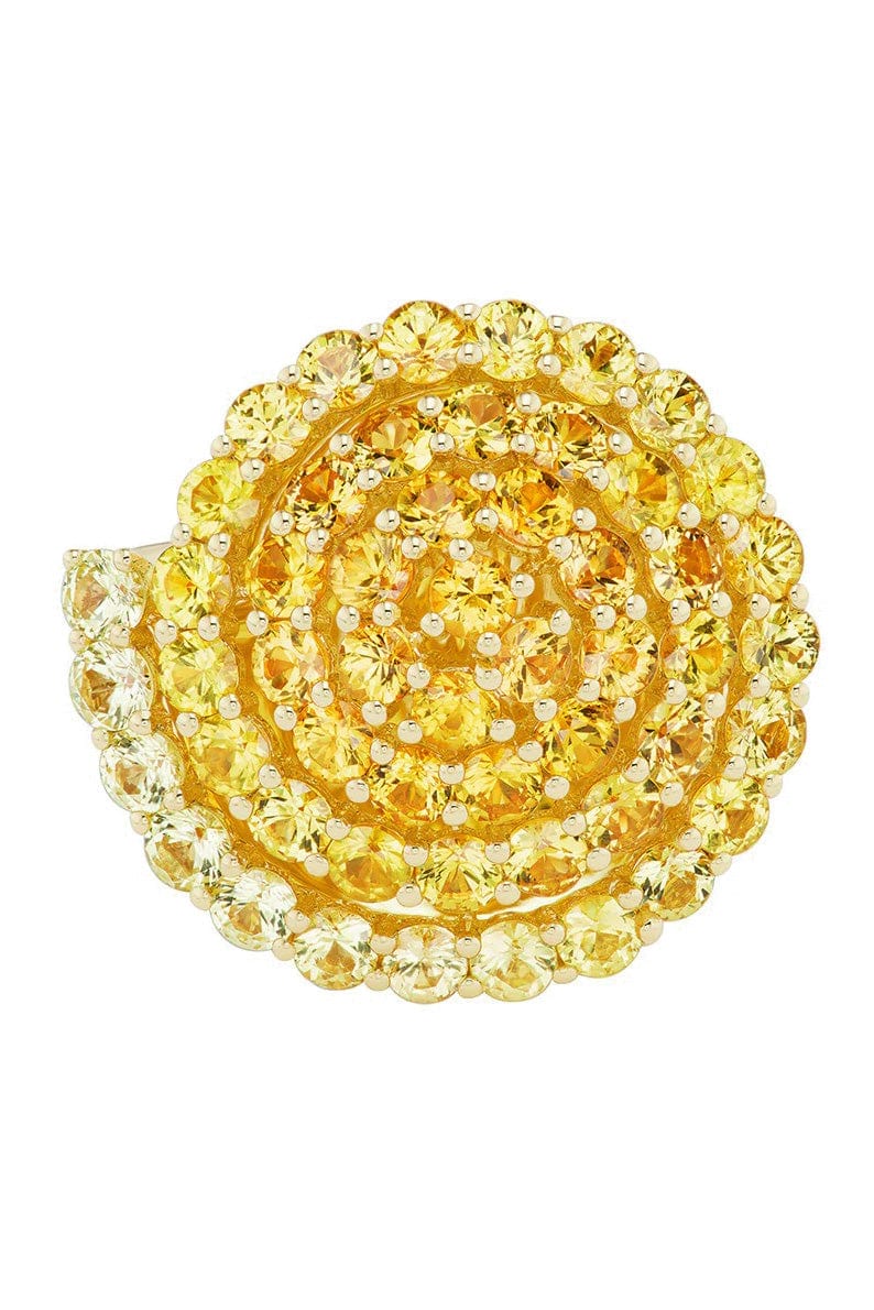 EMILY P WHEELER-Yellow Sapphire Spiral Ring-YELLOW GOLD