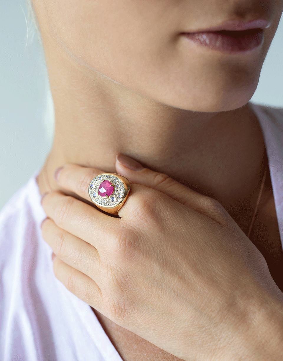 EMILY P WHEELER-Moon Dew Pink Sapphire Moonstone Ring-YELLOW GOLD
