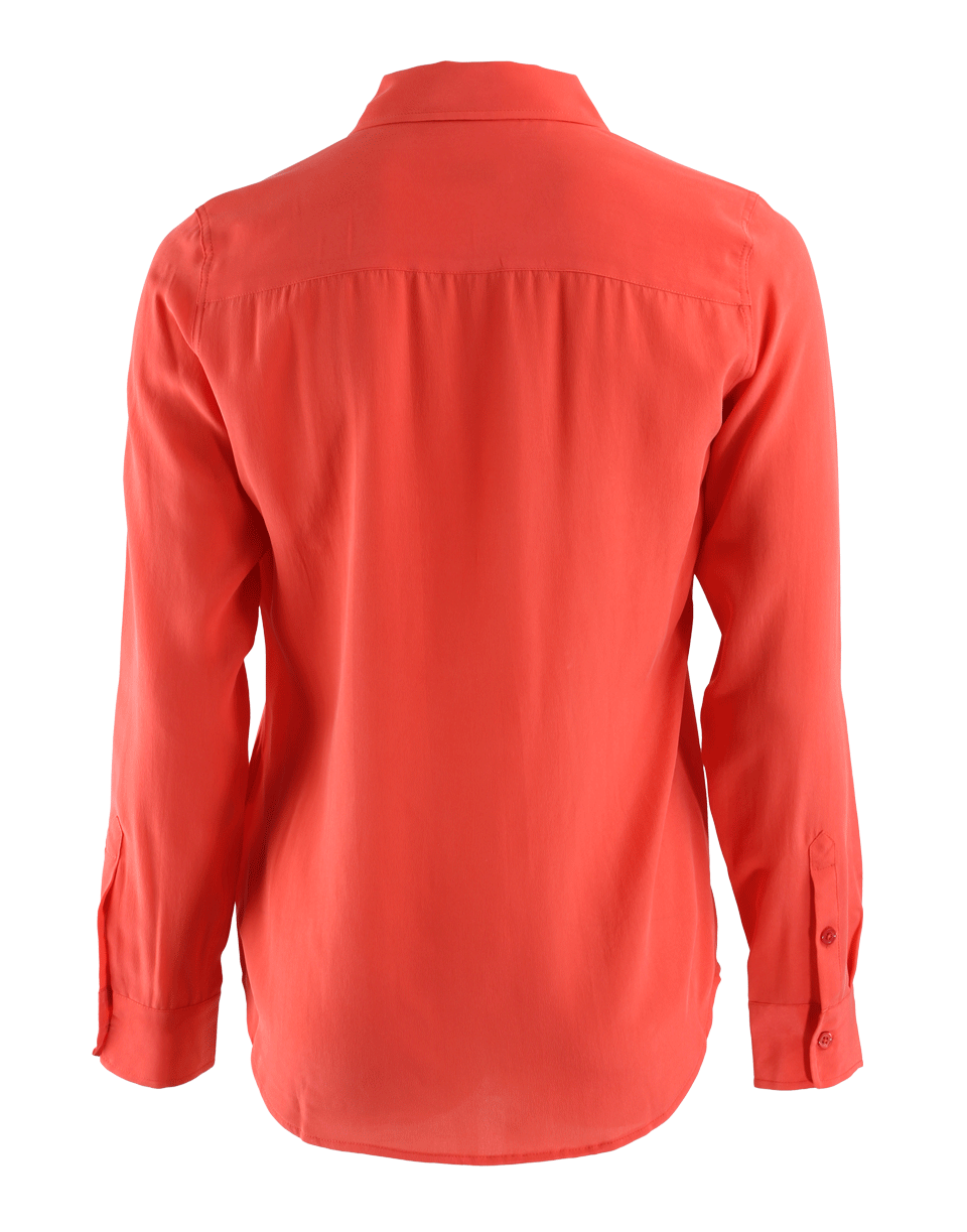 EQUIPMENT-Long Sleeve Blouse with Front Pockets-