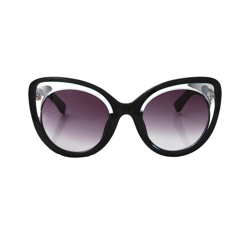 ERDEM-Illusion Cat Eye Sunglasses-BLK/GRY