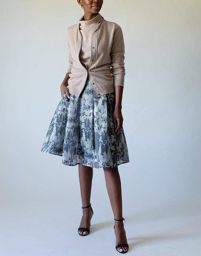 Floral Pleat Skirt CLOTHINGSKIRTKNEE LENGT ERDEM   
