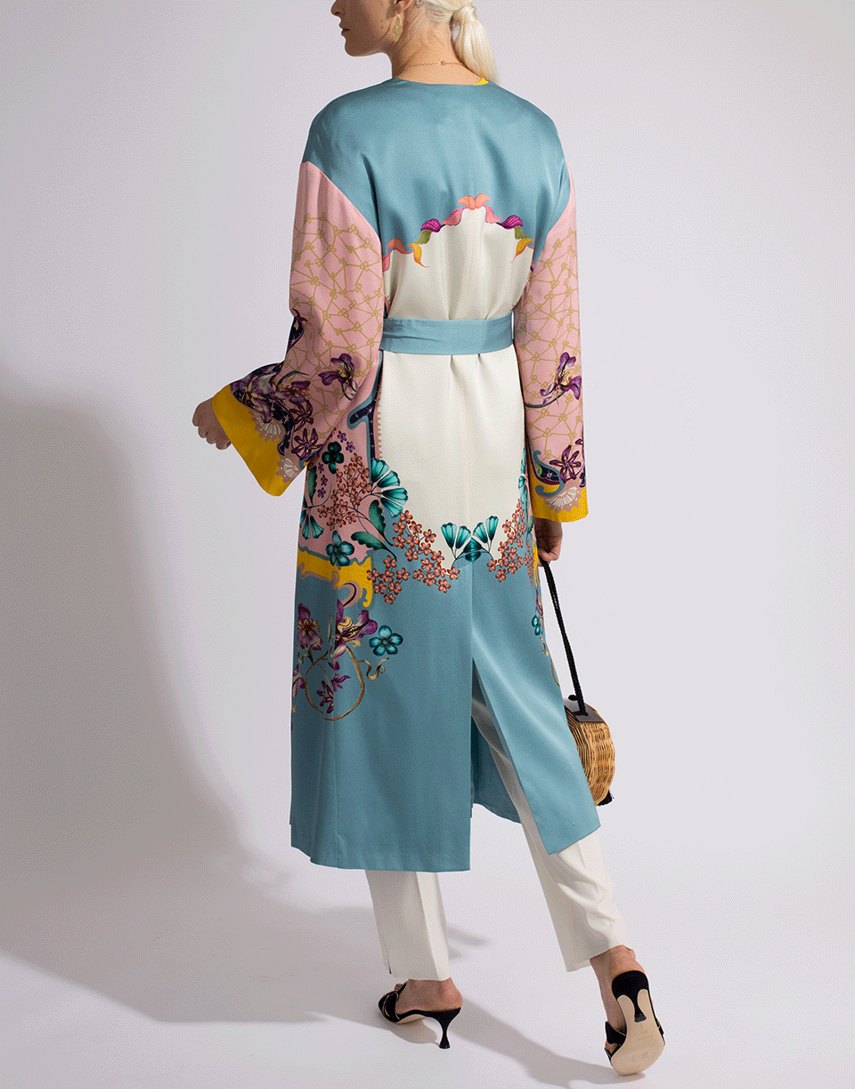 ETRO-Lilac Floral Print Coat-
