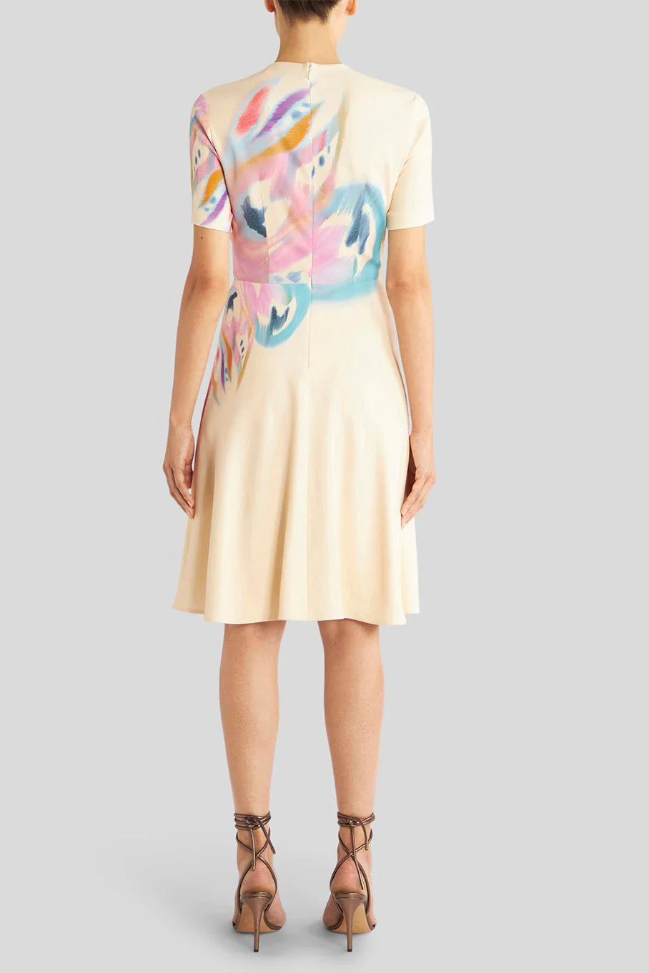 ETRO-Short Sleeve Flare Dress-