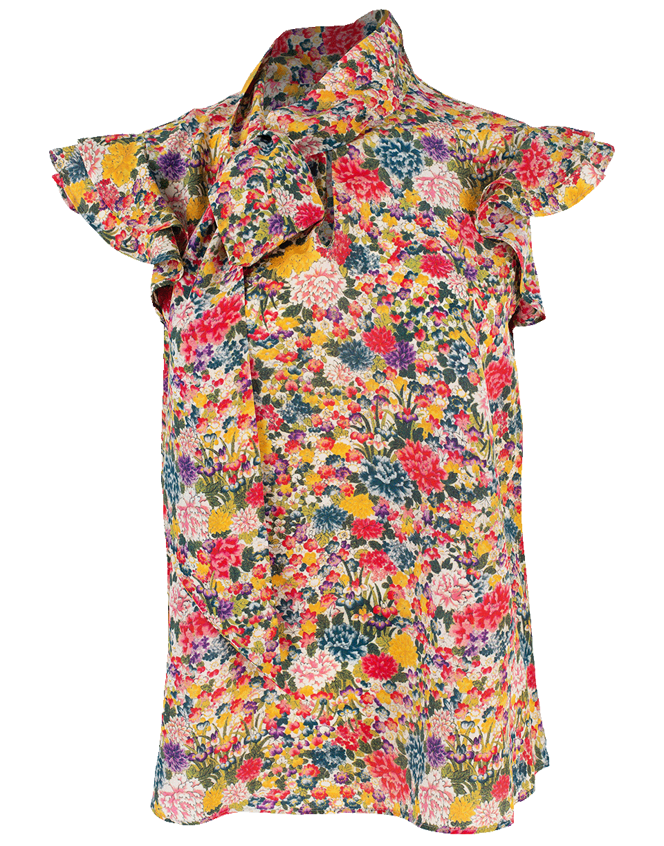 Floral Tie Neck Penrose Top CLOTHINGTOPMISC ETRO   