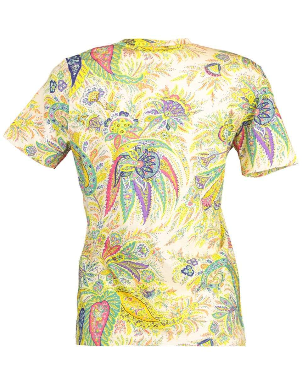 ETRO-Short Sleeve Paisley Print Fitted T-Shirt-
