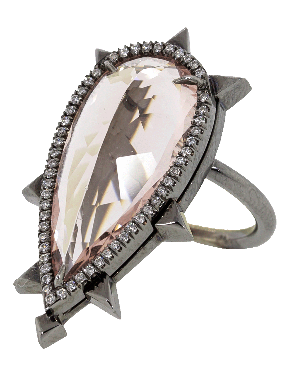 EVA FEHREN-Morganite And Diamond Ring-BLKGOLD