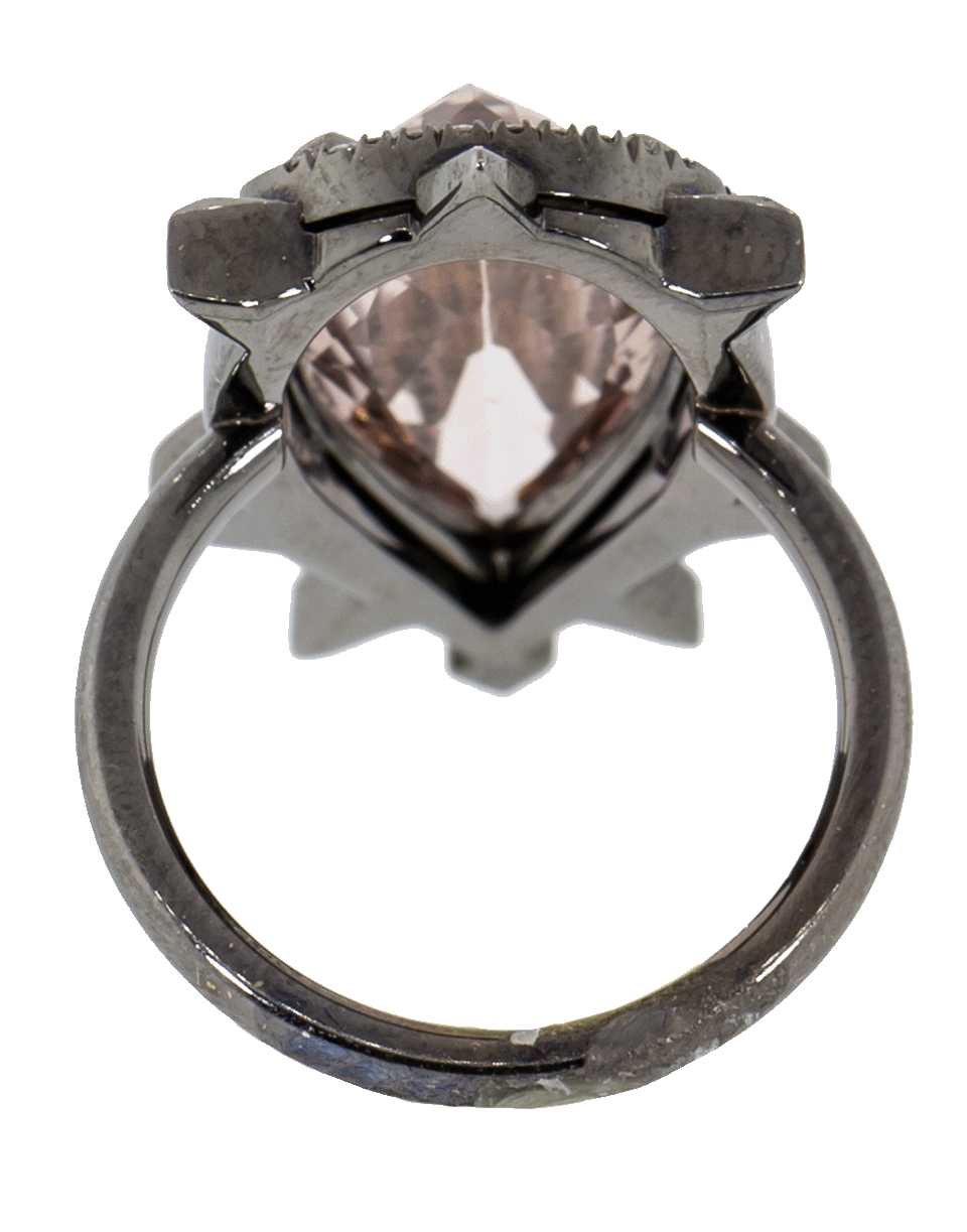 EVA FEHREN-Morganite And Diamond Ring-BLKGOLD