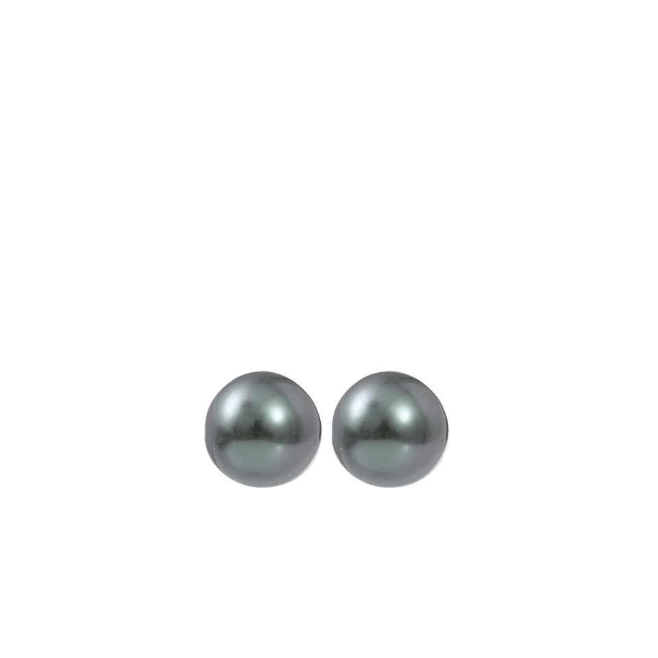 FANTASIA by DESERIO-Pearl Stud Earrings-GREY