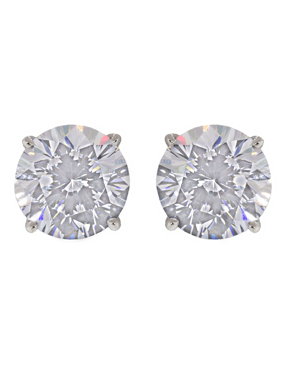 FANTASIA by DESERIO-Cubic Zirconia Round Stud Earrings-WHTGLD