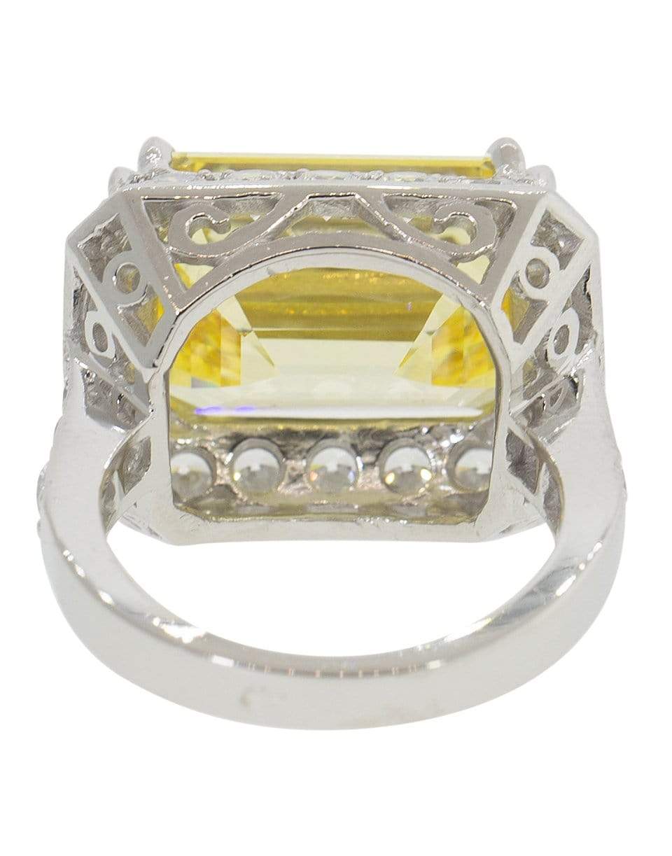 Pave Asscher Cut Ring JEWELRYBOUTIQUERING FANTASIA by DESERIO   