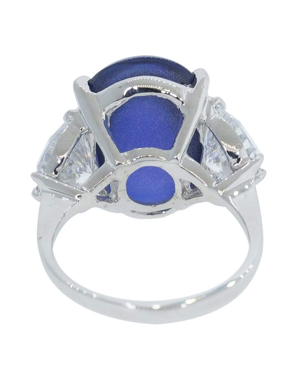 FANTASIA by DESERIO-Half Moon Side Sapphire Ring-W14KSAPP