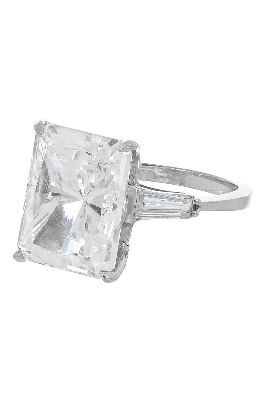 FANTASIA by DESERIO-Emerald Cut Tapered Baguette Ring-WHITE GOLD