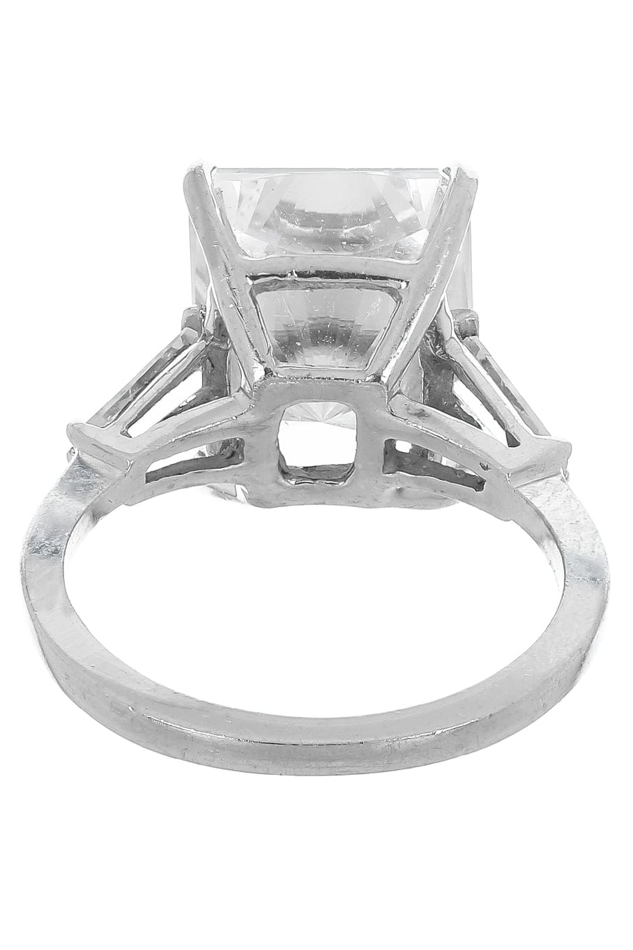 FANTASIA by DESERIO-Emerald Cut Tapered Baguette Ring-WHITE GOLD