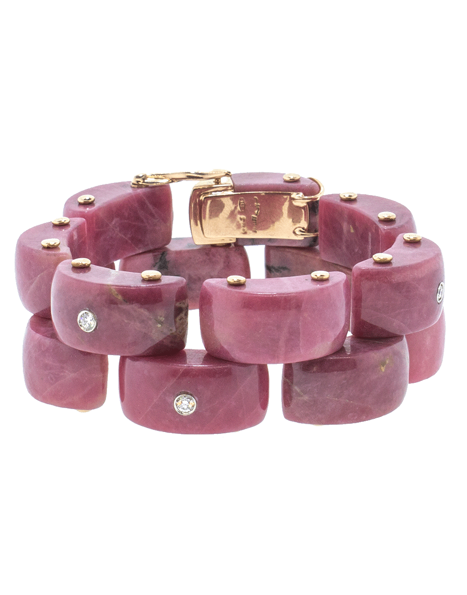 FEDERICA RETTORE-Panthere Rhodonite And Diamond Bracelet-ROSE GOLD