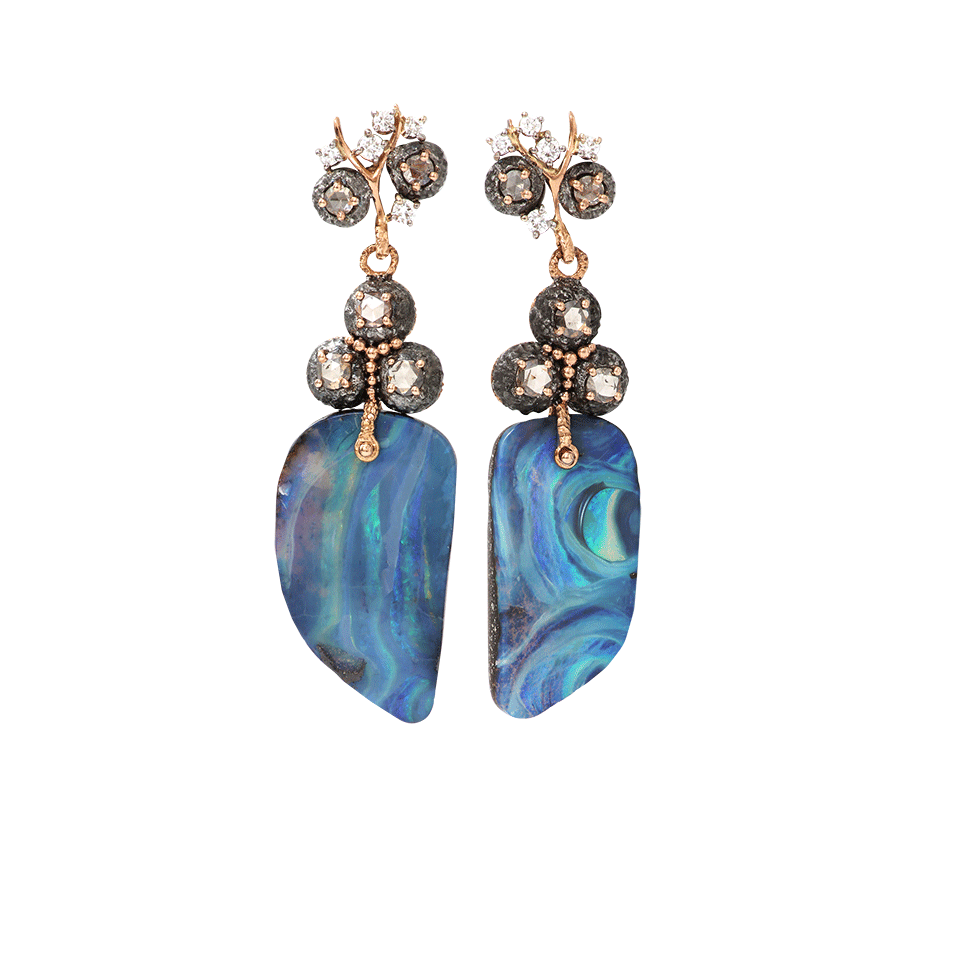 FEDERICA RETTORE-Afrodite Earrings With Boulder Opal-ROSE GOLD