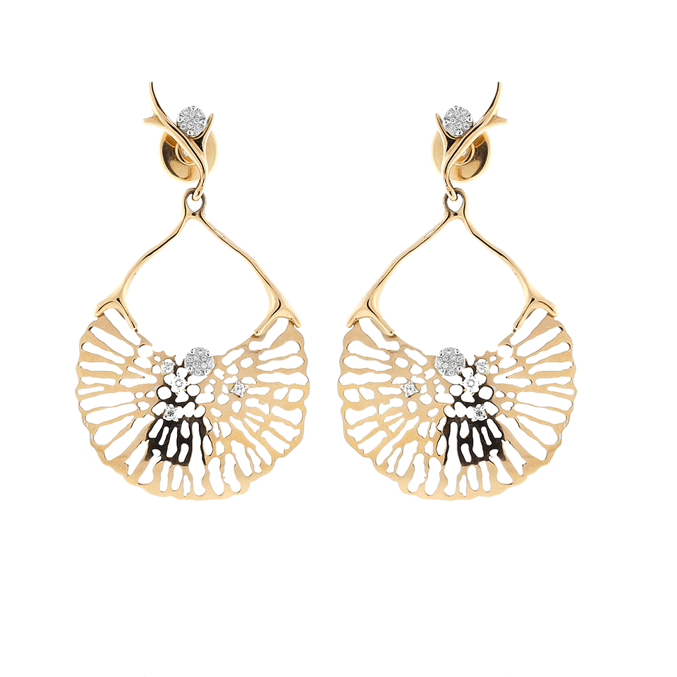 FEDERICA RETTORE-Gorgonia Diamond Fan Earring-ROSE GOLD