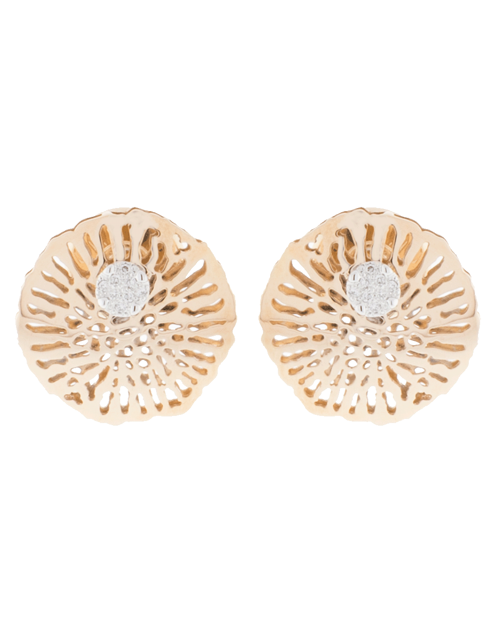 FEDERICA RETTORE-Gorgonia Diamond Stud Earrings-ROSE GOLD