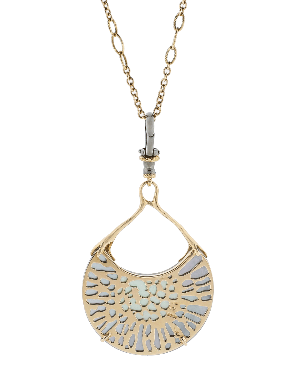 FEDERICA RETTORE-Borealis Hyaline Quartz Necklace-ROSE GOLD