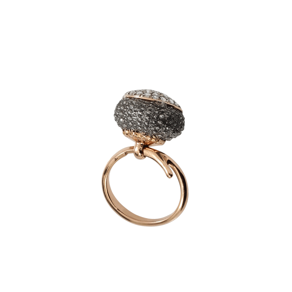 FEDERICA RETTORE-Campanellino Diamond Pave Ring-ROSE GOLD