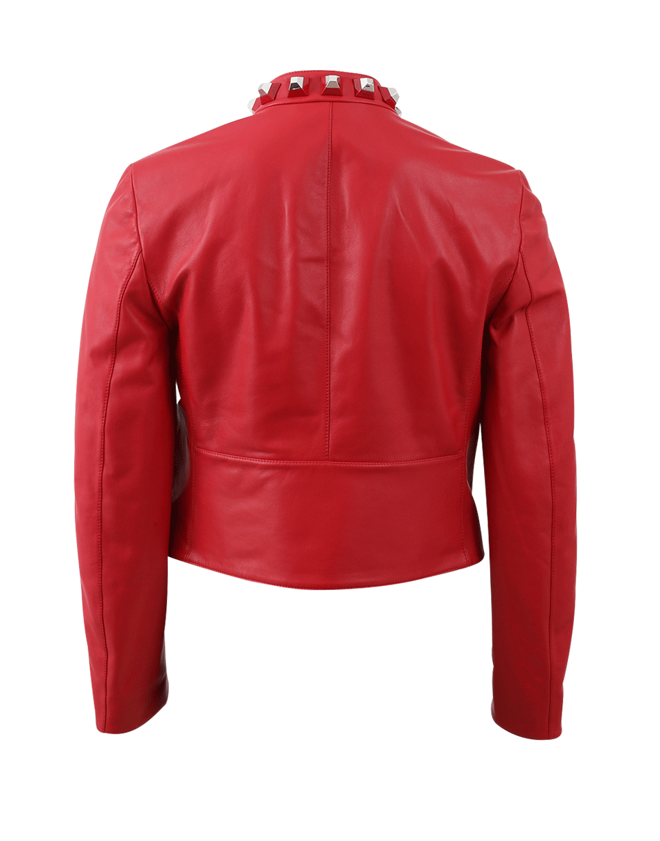 FENDI-Leather Jacket-RED