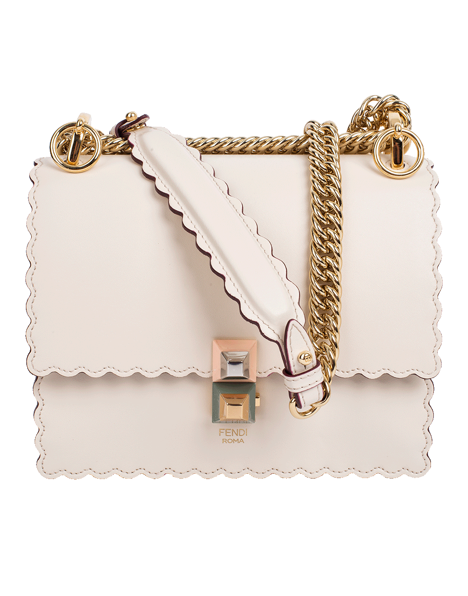 FENDI-Kan I Small Bag With Scallop Chain-CAMELIA