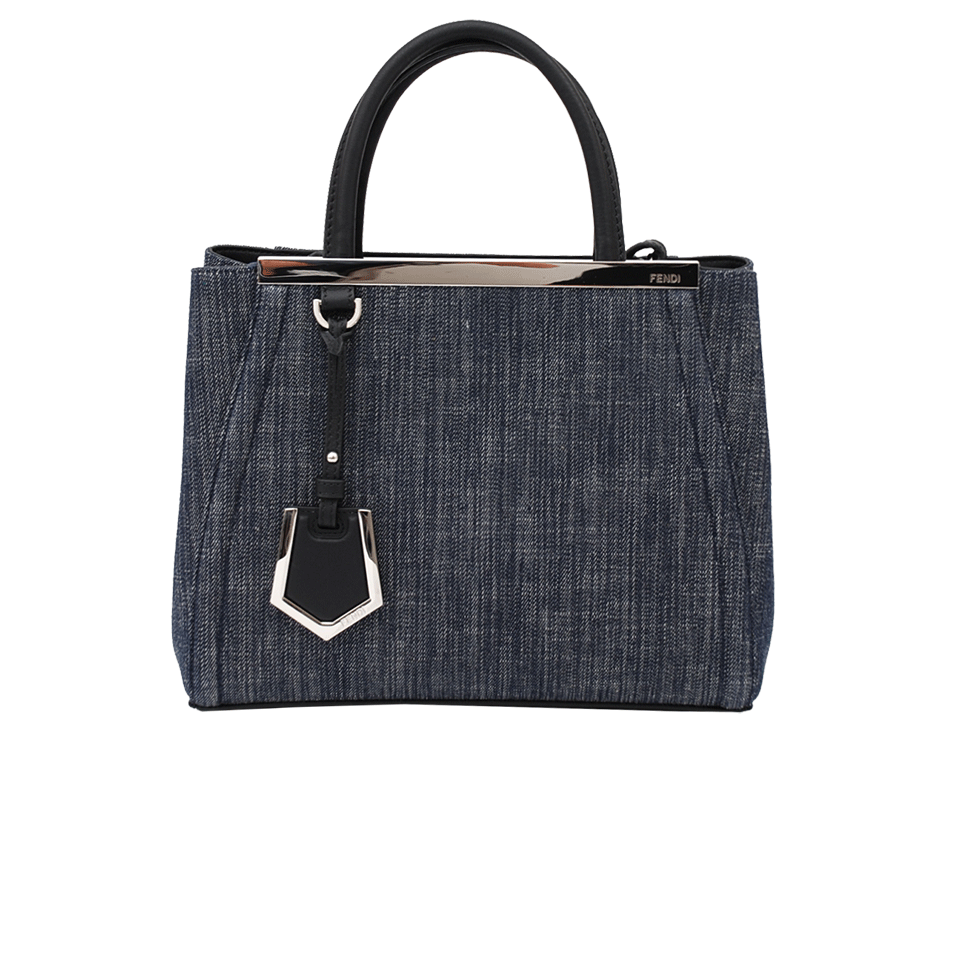 FENDI-2Jours Mini Shopping Bag-BLUE/BLK