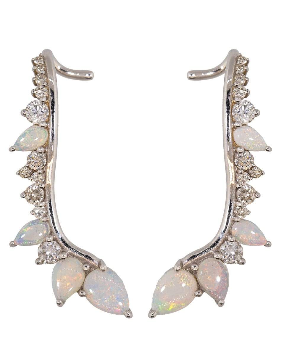FERNANDO JORGE-Opal and Diamond Electric Ear Cuffs-WHITE GOLD