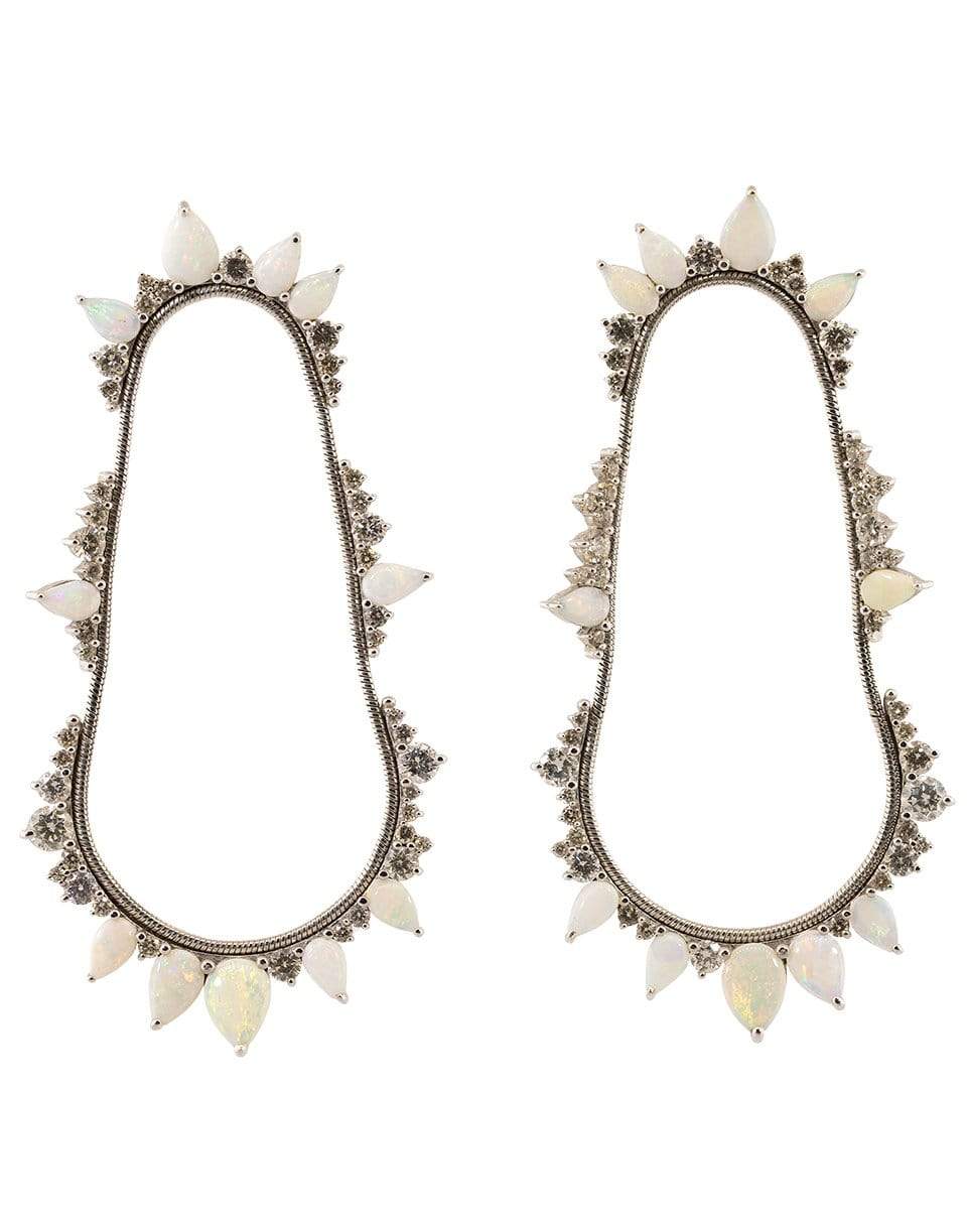 FERNANDO JORGE-Opal and Diamonds Electric Cycle Earrings-WHITE GOLD
