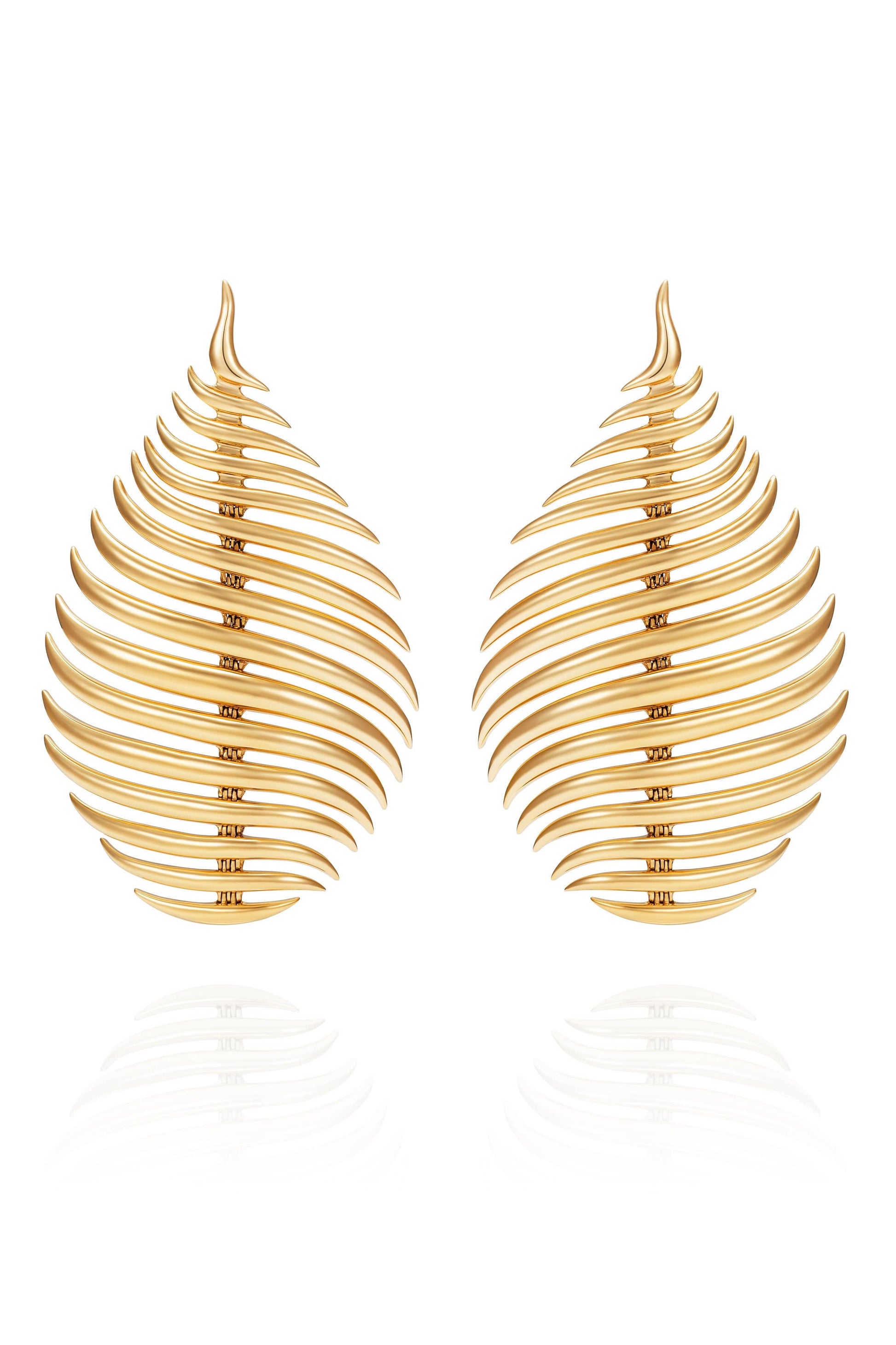 FERNANDO JORGE-Flame Earrings-YELLOW GOLD