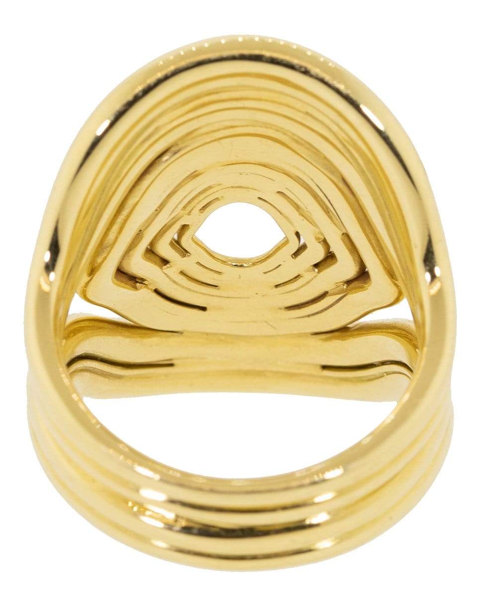 FERNANDO JORGE-Rounded Lines Ring-YELLOW GOLD