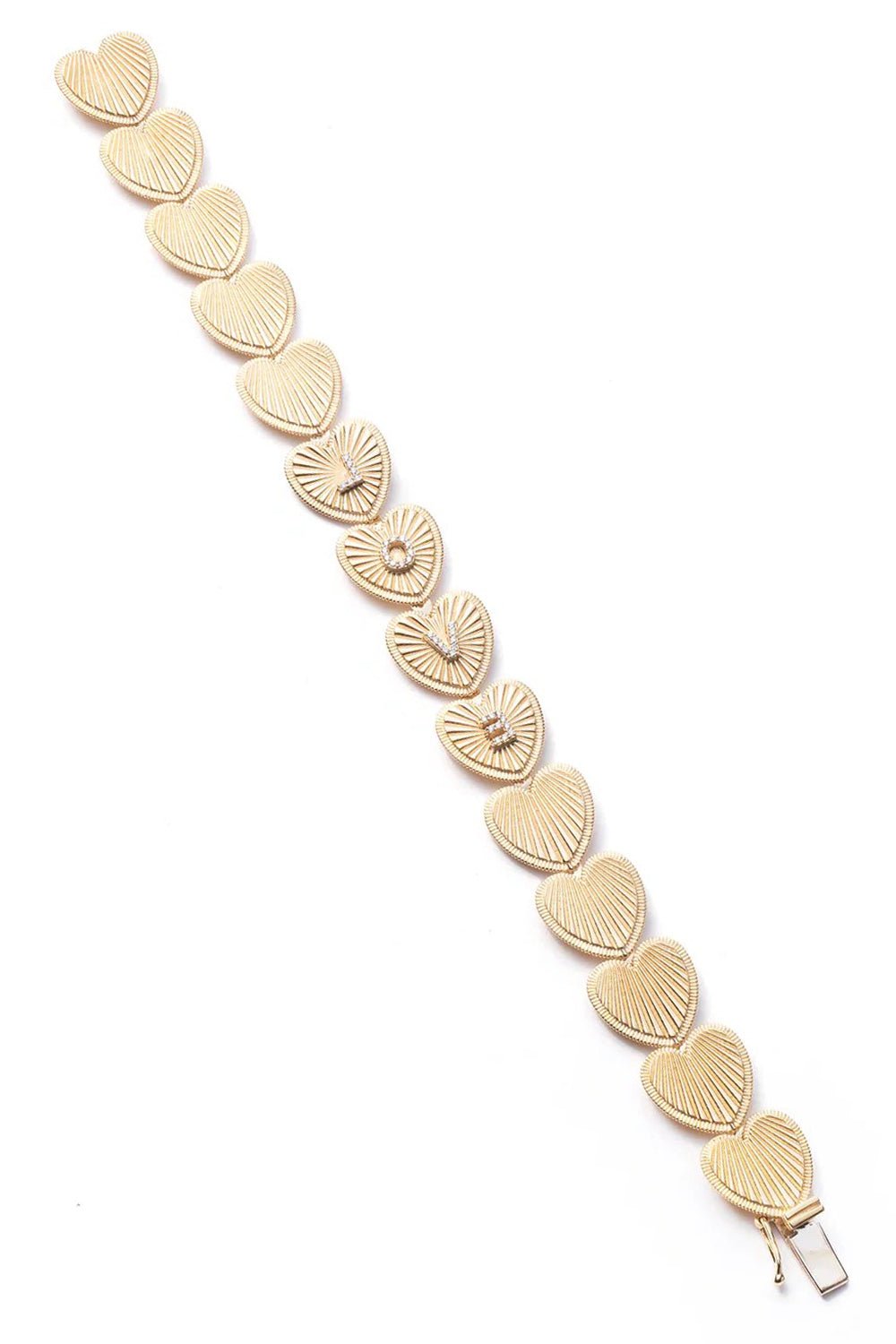 FOUNDRAE-Love Heart Token Bracelet-YELLOW GOLD