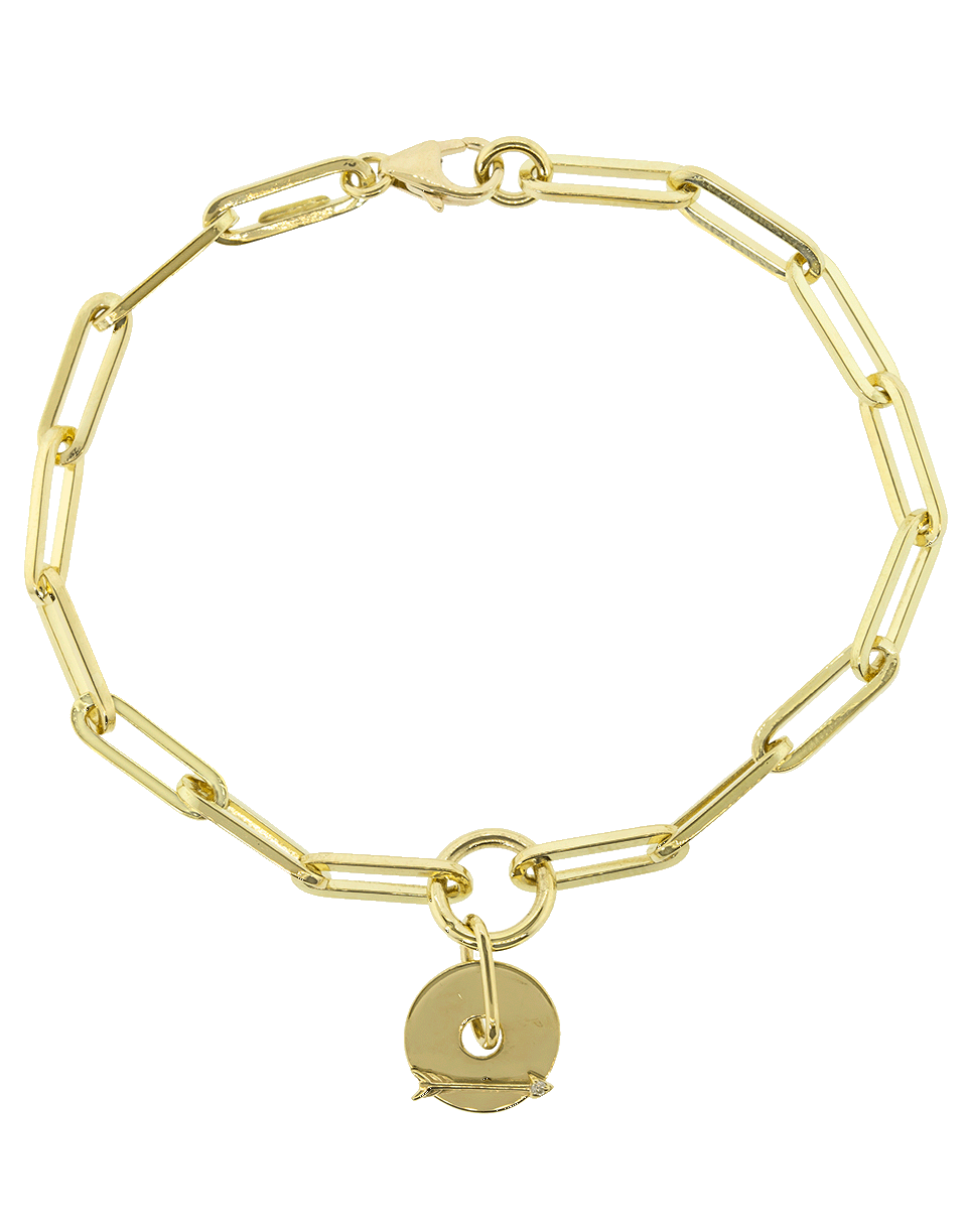 FOUNDRAE-Gold Arrow Charm Clip Bracelet-YELLOW GOLD