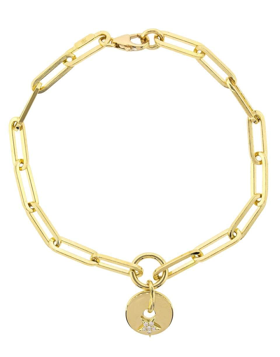 FOUNDRAE-Gold Star Fob Clip Bracelet-YELLOW GOLD