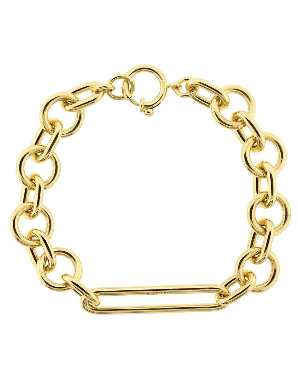 FOUNDRAE-Mixed Oversized Clip Bracelet-YELLOW GOLD