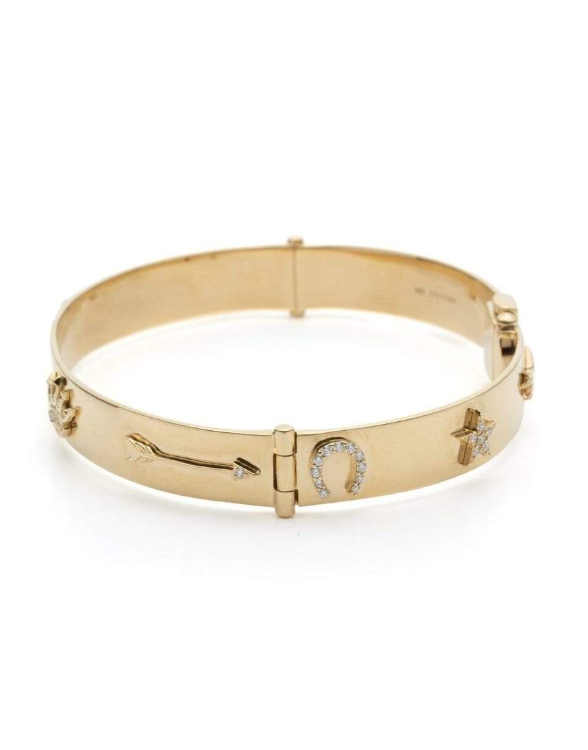 FOUNDRAE-Triptych Bangle-YELLOW GOLD