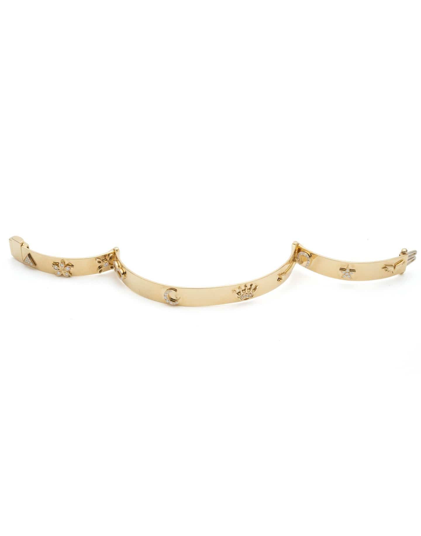 FOUNDRAE-Triptych Bangle-YELLOW GOLD