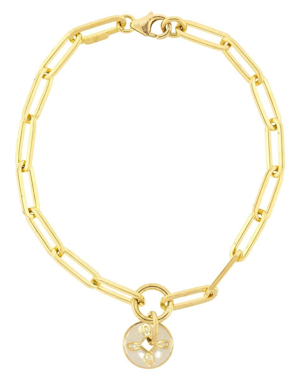 FOUNDRAE-True Love Knot Fob Clip Bracelet-YELLOW GOLD