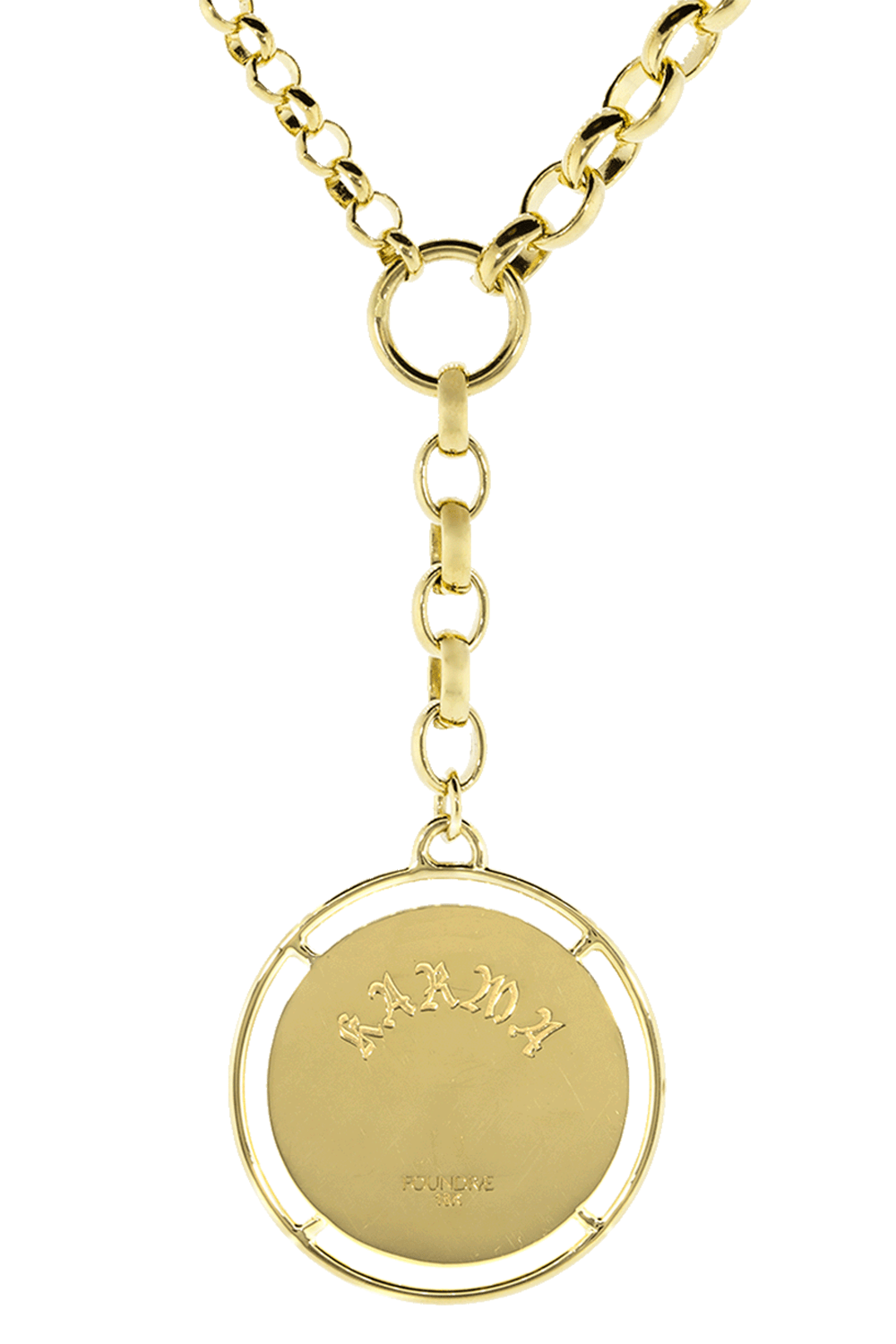 Large Mixed Belcher Karma Medallion Necklace JEWELRYFINE JEWELNECKLACE O FOUNDRAE   