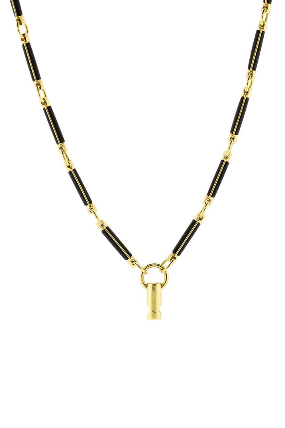 FOUNDRAE-Onyx Element Clock Weight Chain-YELLOW GOLD