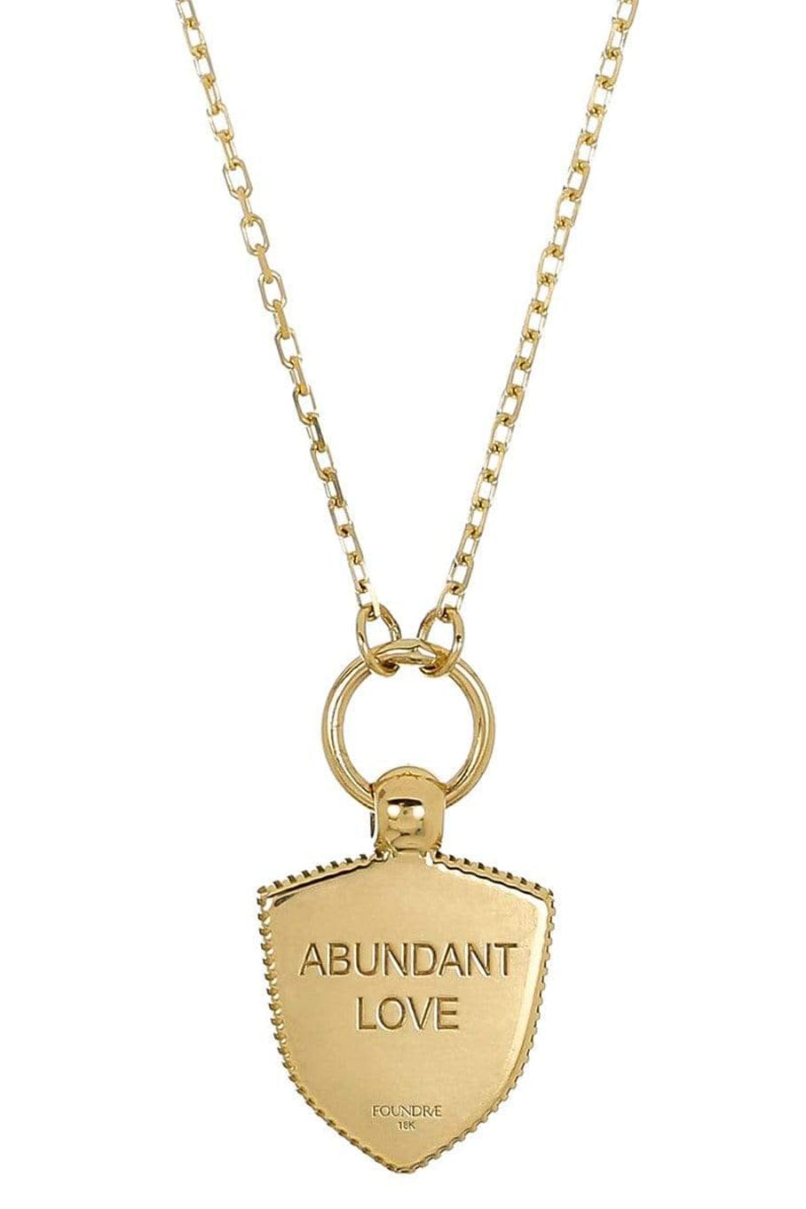 FOUNDRAE-Abundant Love Thread Necklace-YELLOW GOLD