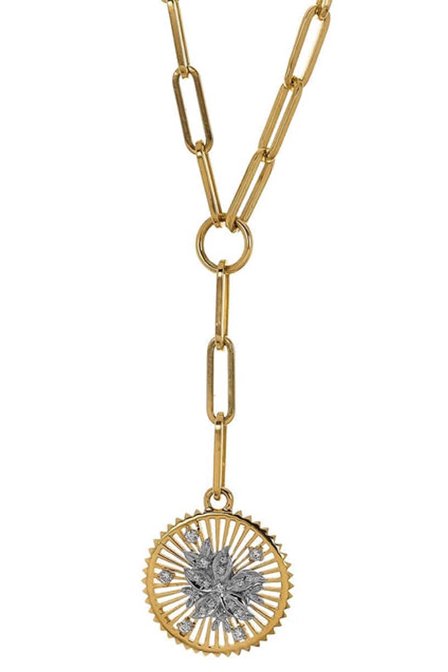 FOUNDRAE-Classic Fob Resilience Necklace-YELLOW GOLD