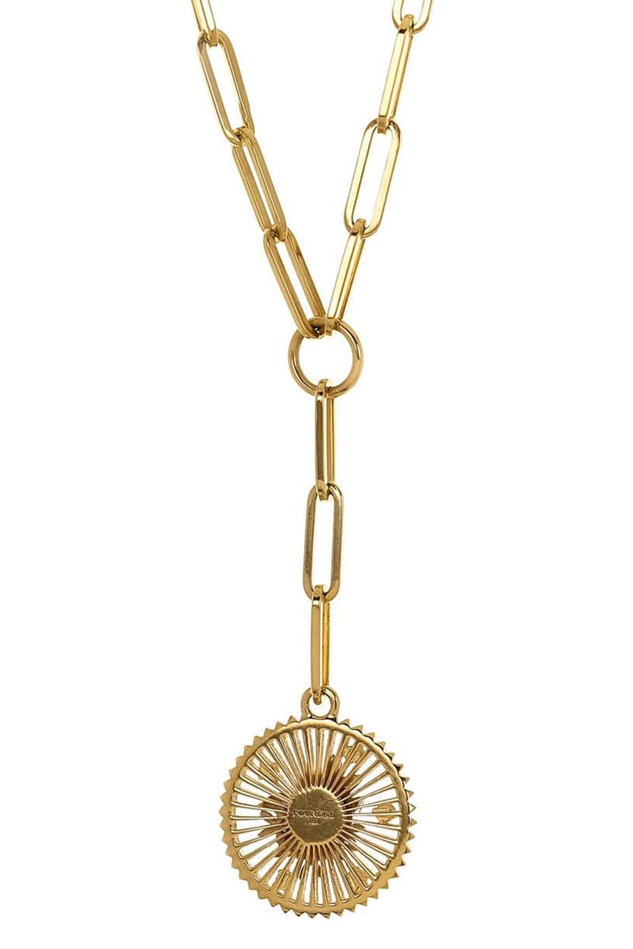 FOUNDRAE-Classic Fob Resilience Necklace-YELLOW GOLD